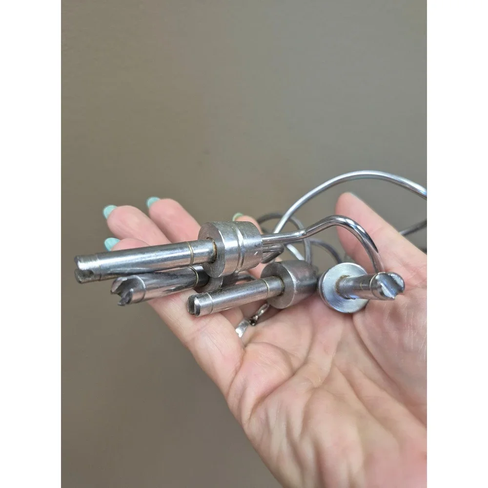 Vintage Figure 8 Dough Hooks Hand Mixer Beaters Replacement Attachments Set of 4